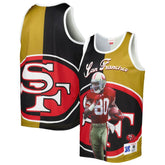 Jerry Rice San Francisco 49ers Retired Player Graphic Tank Top - Black/Gold - Mitchell & Ness