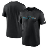 Carolina Panthers Horizontal Lockup Legend Performance T-Shirt - Black - Nike