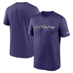 Baltimore Ravens Horizontal Lockup Legend T-Shirt - Purple - Nike