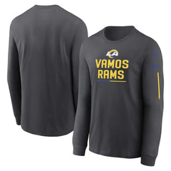 Los Angeles Rams Team Slogan Long Sleeve T-Shirt - Anthracite - Nike
