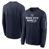 Tennessee Titans Team Slogan Long Sleeve T-Shirt - Navy - Nike