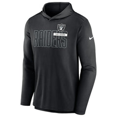 Las Vegas Raiders Lightweight Performance Hooded Long Sleeve T-Shirt - Black - Nike