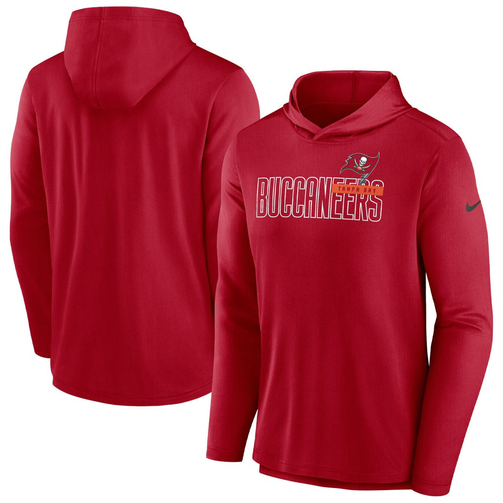 Tampa Bay Buccaneers Lightweight Performance Hooded Long Sleeve T-Shirt - Red - Nike