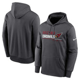 Arizona Cardinals Prime Logo Name Split Pullover Hoodie - Anthracite - Nike