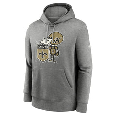 New Orleans Saints Rewind Club Fleece Pullover Hoodie - Heathered Gray - Nike