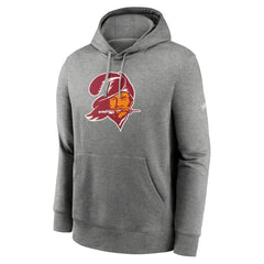 Tampa Bay Buccaneers Rewind Club Fleece Pullover Hoodie - Heathered Gray - Nike