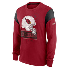 Arizona Cardinals Rewind Playback Helmet Long Sleeve T-Shirt - Cardinal - Nike