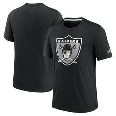 Las Vegas Raiders Rewind Playback Logo Tri-Blend T-Shirt - Black - Nike