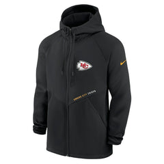 Kansas City Chiefs Spacer Raglan Performance Full-Zip Hoodie - Black - Nike