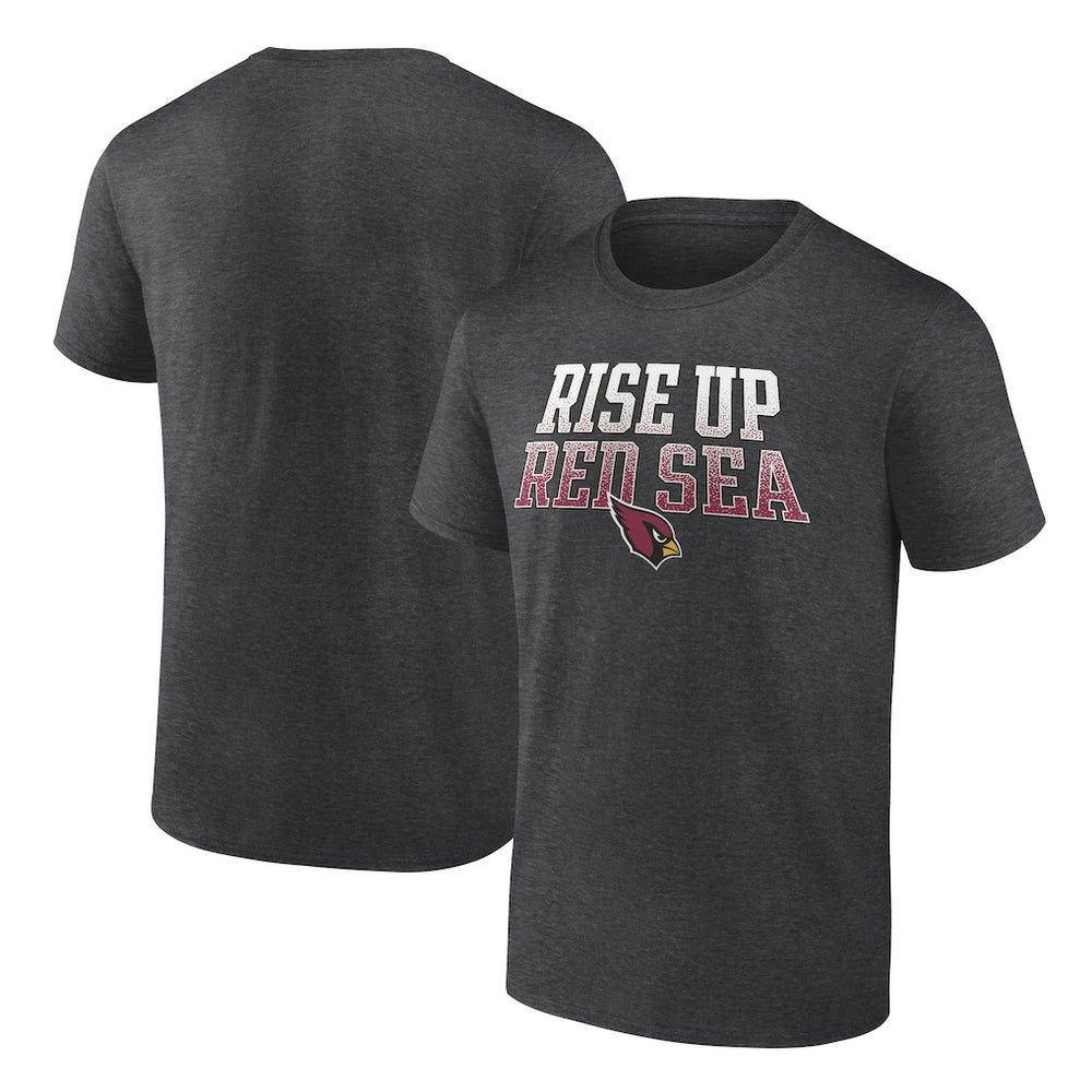 Arizona Cardinals Big & Tall Rise Up Red Sea Statement T-Shirt - Heathered Charcoal - Fanatics