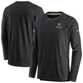 New Orleans Saints Sideline Lockup Performance Pullover Sweatshirt - Black - Nike
