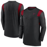 Atlanta Falcons Sideline Tonal Logo Performance Player Long Sleeve T-Shirt - Black - Nike