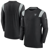Las Vegas Raiders Sideline Tonal Logo Performance Player Long Sleeve T-Shirt - Black - Nike