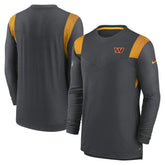 Washington Commanders Sideline Tonal Logo Performance Player Long Sleeve T-Shirt - Charcoal - Nike