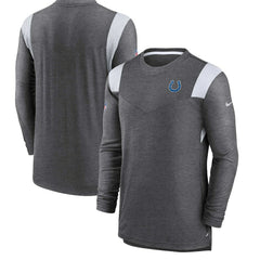 Indianapolis Colts Sideline Tonal Logo Performance Player Long Sleeve T-Shirt - Charcoal - Nike