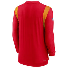 Kansas City Chiefs Sideline Tonal Logo Performance Player Long Sleeve T-Shirt - Red - Nike