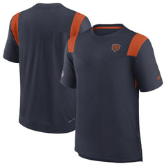 Chicago Bears Sideline Tonal Logo Performance Player T-Shirt - Navy - Nike