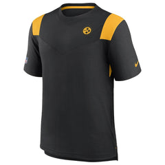 Pittsburgh Steelers Sideline Tonal Logo Performance Player T-Shirt - Black - Nike