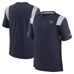 Dallas Cowboys Sideline Tonal Logo Performance Player T-Shirt - Navy - Nike