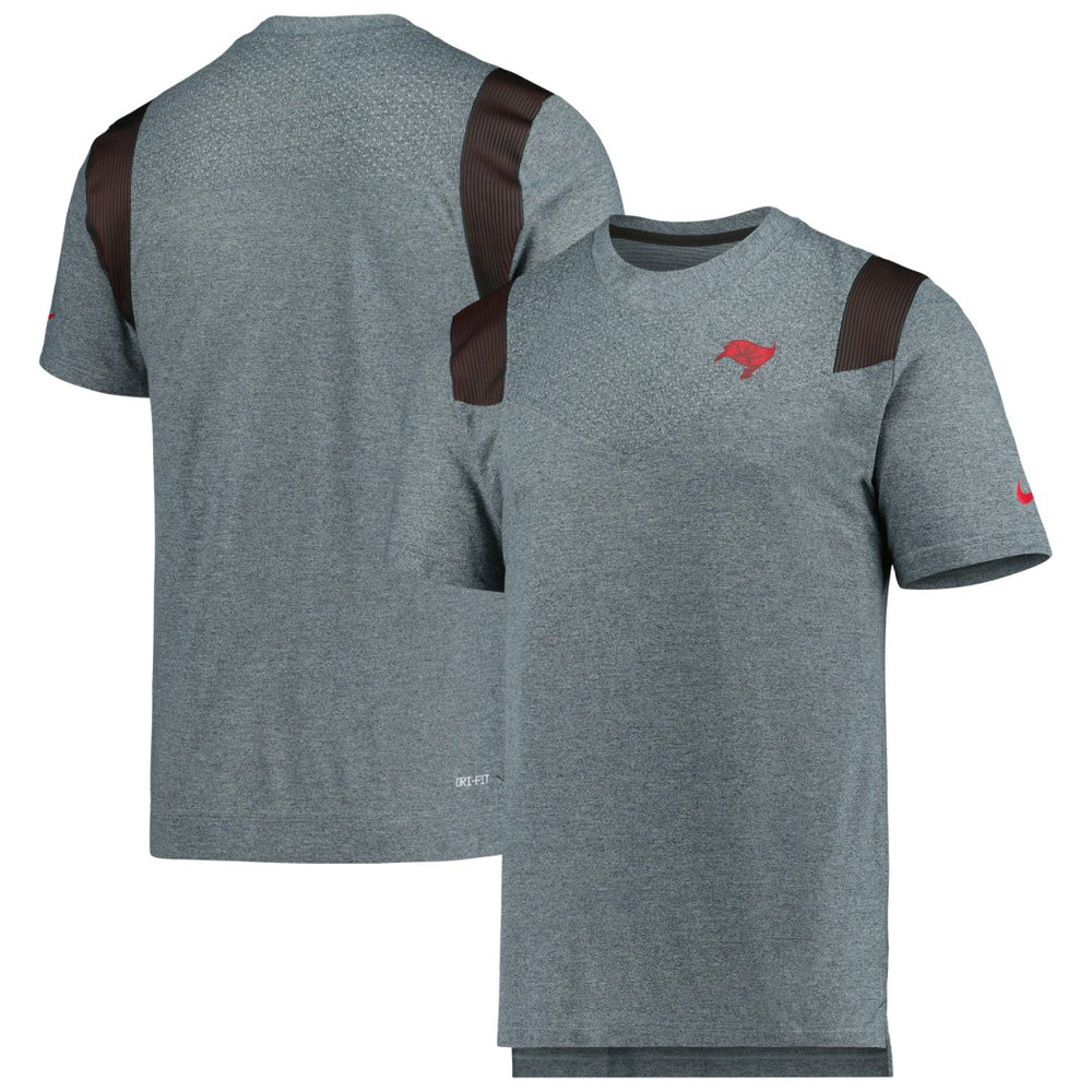Tampa Bay Buccaneers Sideline Tonal Logo Performance Player T-Shirt - Pewter - Nike