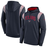 Houston Texans Sideline Athletic Stack Performance Pullover Hoodie - Navy - Nike