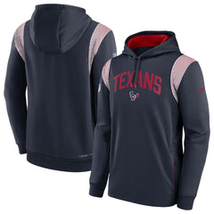 Houston Texans Sideline Athletic Stack Performance Pullover Hoodie - Navy - Nike