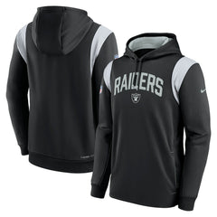 Las Vegas Raiders Sideline Athletic Stack Performance Pullover Hoodie - Black - Nike
