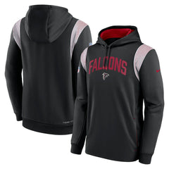 Atlanta Falcons Sideline Athletic Stack Performance Pullover Hoodie - Black - Nike