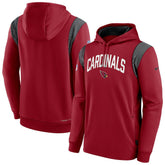 Arizona Cardinals Sideline Athletic Stack Performance Pullover Hoodie - Cardinal - Nike