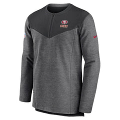 San Francisco 49ers Sideline Lockup Performance Quarter-Zip Top - Charcoal - Nike