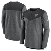 Atlanta Falcons Sideline Lockup Performance Quarter-Zip Top - Charcoal - Nike