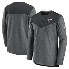 Atlanta Falcons Sideline Lockup Performance Quarter-Zip Top - Charcoal - Nike