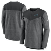 Carolina Panthers Sideline Lockup Performance Quarter-Zip Top - Charcoal - Nike