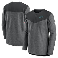 Carolina Panthers Sideline Lockup Performance Quarter-Zip Top - Charcoal - Nike
