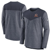 Chicago Bears Sideline Lockup Performance Quarter-Zip Top - Navy - Nike