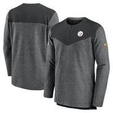 Pittsburgh Steelers Sideline Lockup Performance Quarter-Zip Top - Charcoal - Nike
