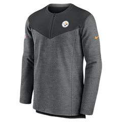 Pittsburgh Steelers Sideline Lockup Performance Quarter-Zip Top - Charcoal - Nike