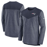 New England Patriots Sideline Lockup Performance Quarter-Zip Top - Navy - Nike