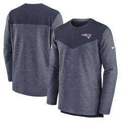 New England Patriots Sideline Lockup Performance Quarter-Zip Top - Navy - Nike