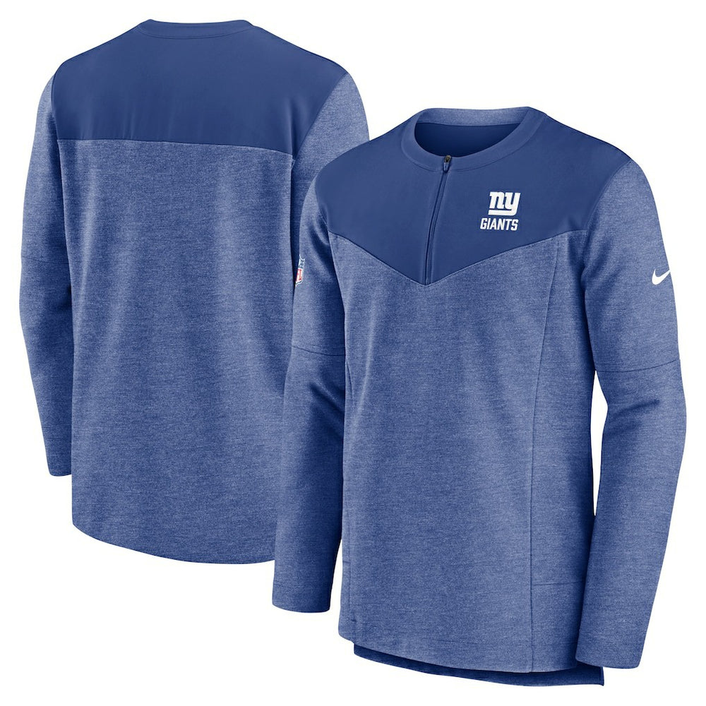 New York Giants Sideline Lockup Performance Quarter-Zip Top - Royal - Nike