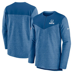 Indianapolis Colts Sideline Lockup Performance Quarter-Zip Top - Royal - Nike