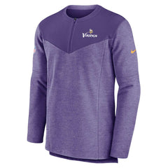 Minnesota Vikings Sideline Lockup Performance Quarter-Zip Top - Purple - Nike