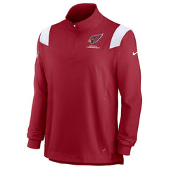 Arizona Cardinals Sideline Coaches Chevron Lockup Quarter-Zip Top - Cardinal - Nike