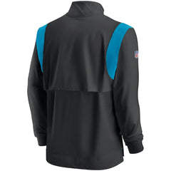 Carolina Panthers Sideline Coach Chevron Lockup Quarter-Zip Long Sleeve Top - Black - Nike