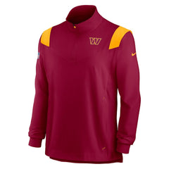 Washington Commanders Sideline Coach Chevron Lockup Quarter-Zip Long Sleeve Top - Burgundy - Nike