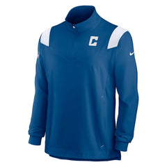 Indianapolis Colts Sideline Coach Chevron Lockup Quarter-Zip Long Sleeve Top - Royal - Nike