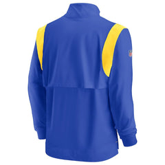Los Angeles Rams Sideline Coach Chevron Lockup Quarter-Zip Long Sleeve Top - Royal - Nike
