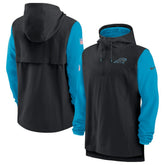 Carolina Panthers Sideline Player Quarter-Zip Hoodie - Black/Blue - Nike