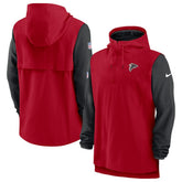Atlanta Falcons Sideline Player Quarter-Zip Hoodie - Red/Black - Nike