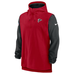 Atlanta Falcons Sideline Player Quarter-Zip Hoodie - Red/Black - Nike